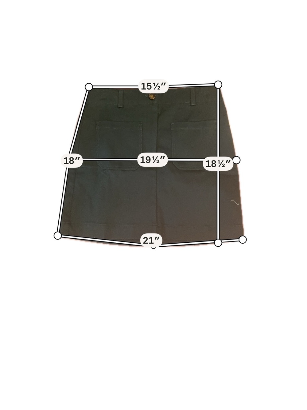 LOFT Dark Green Utility Mini Skirt - Picture 4 of 5